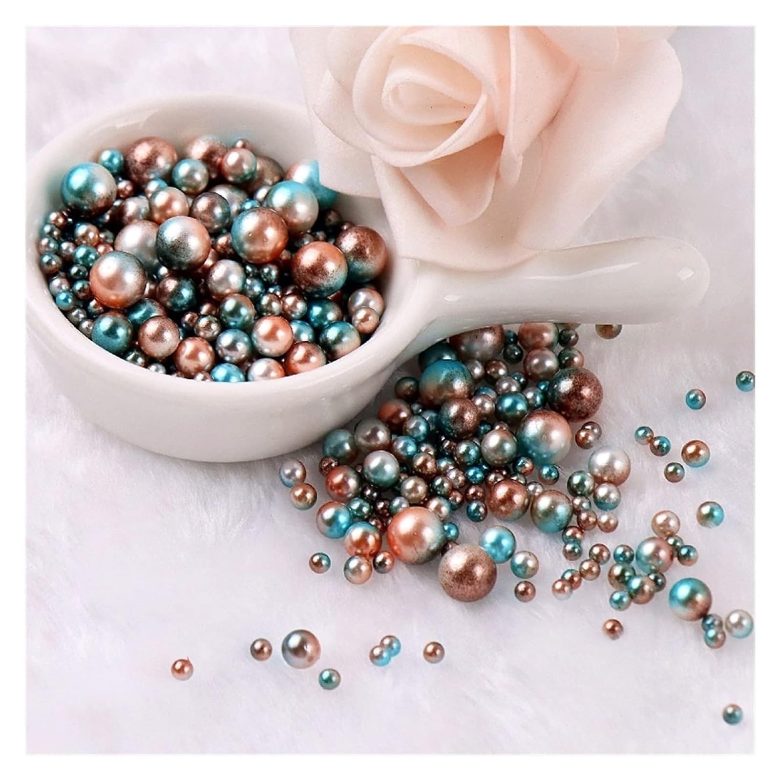 Cuentas acrílicas de perlas imitación ABS de 3-10 mm en pack de 200 piezas para manualidades diy