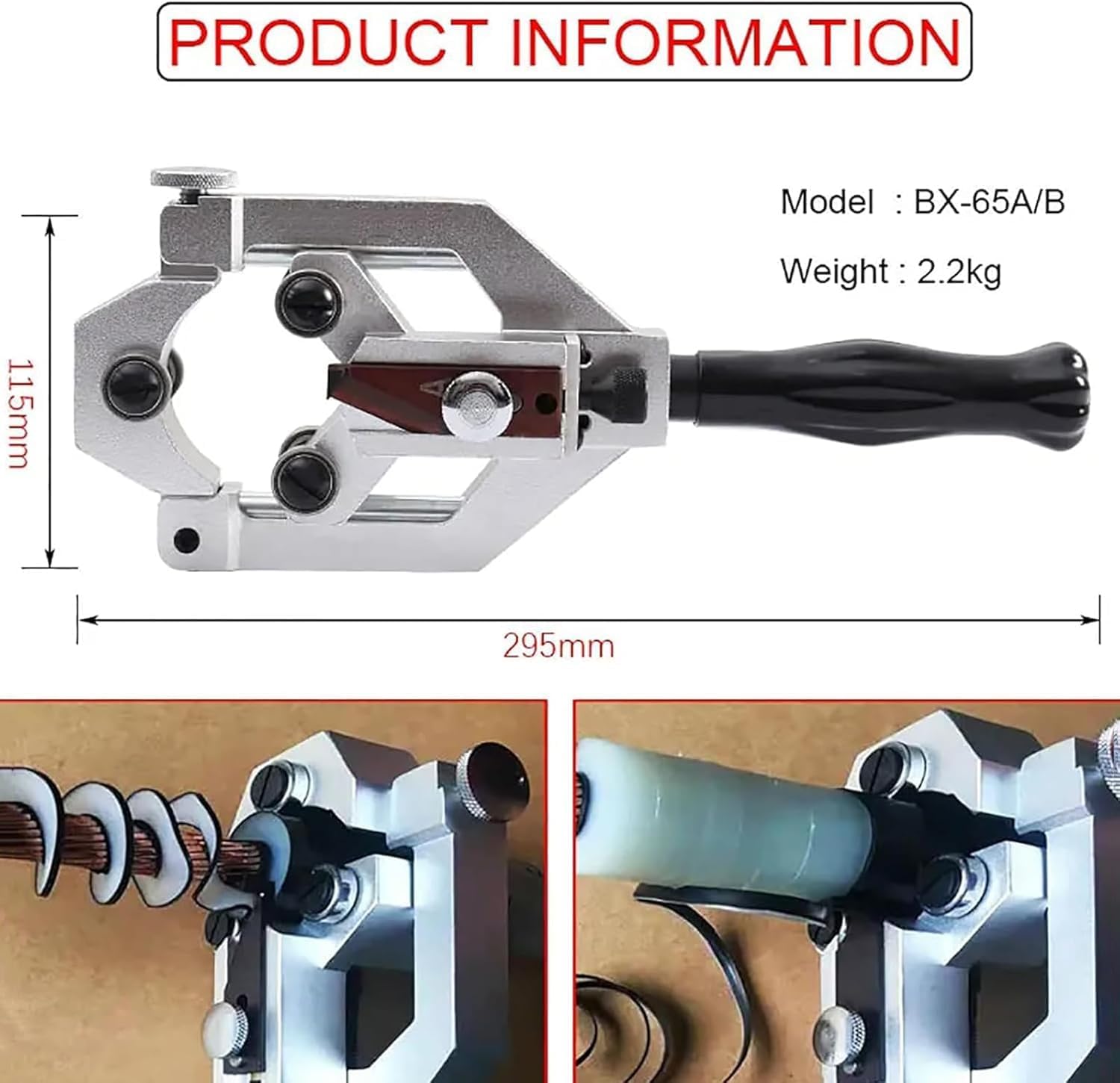 Herramienta pelacables – Herramienta de corte giratoria de mano para pelar y cortar cables, 22-40 mm, hoja de acero de aleación de alta precisión para HVAC, electricidad, telecomunicaciones