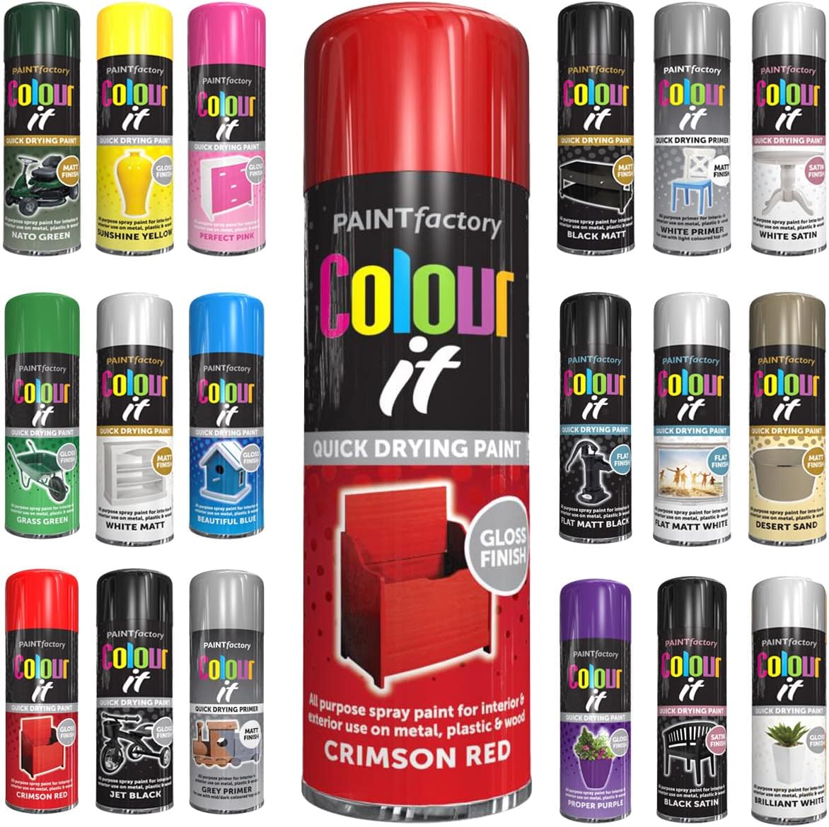 All Purpose Forest Green 400ML Professional GLOSS Finish Spray Wood