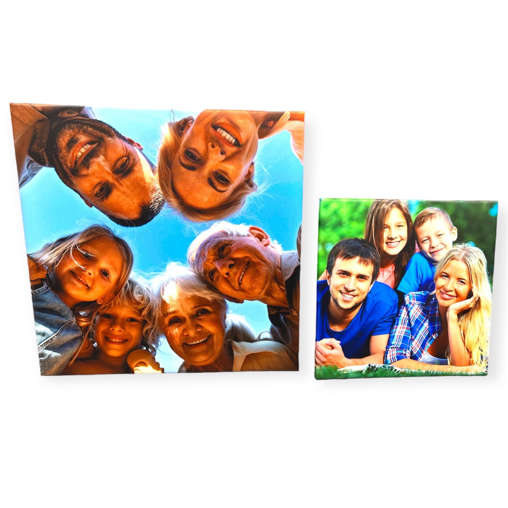 Cards And Tags Photo Canvas your Image | Framed Canvas Prints | Personalised Family Wall Art | Customise your Photo for perfect Picture for Living Room Kitchen Ready to Hang (8" x 8" (20cm x 20cm))