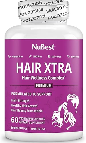 Miniatura 8 de Hair Xtra - Vitamina para el crecimiento del cabello más rápido - Cápsulas veganas para el crecimiento del cabello - Espesamiento del cabello con