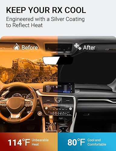 Vista 479 de Proadsy Parasol para parabrisas para BMW X1 F48 2016-2022 de 4 capas plegable, protector de parasol frontal que bloquea los rayos UV y mantiene