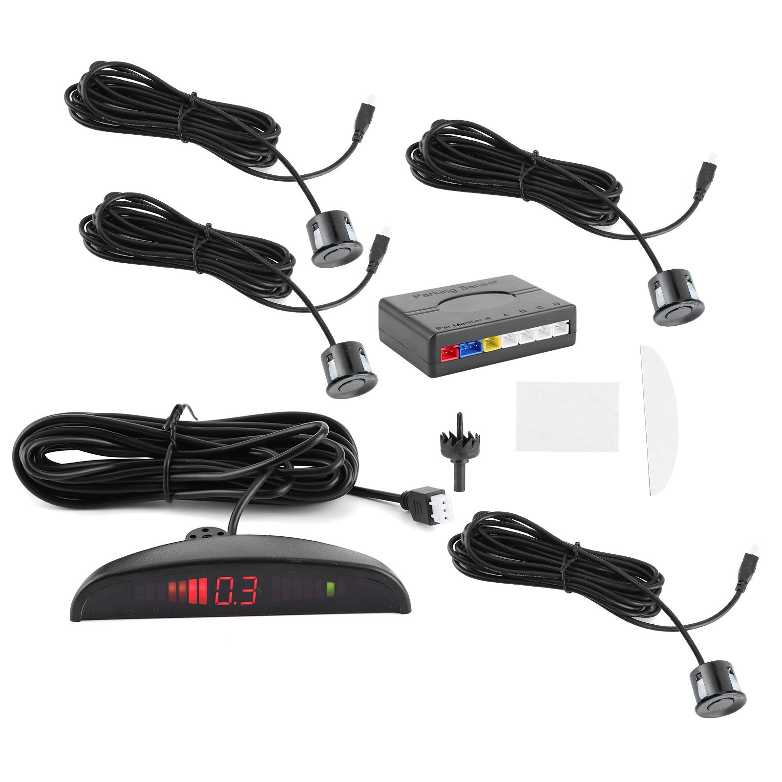 Buy 12V Dc Car Parking Radar Monitor,Auto Vehicle Reverse Backup Radar ...