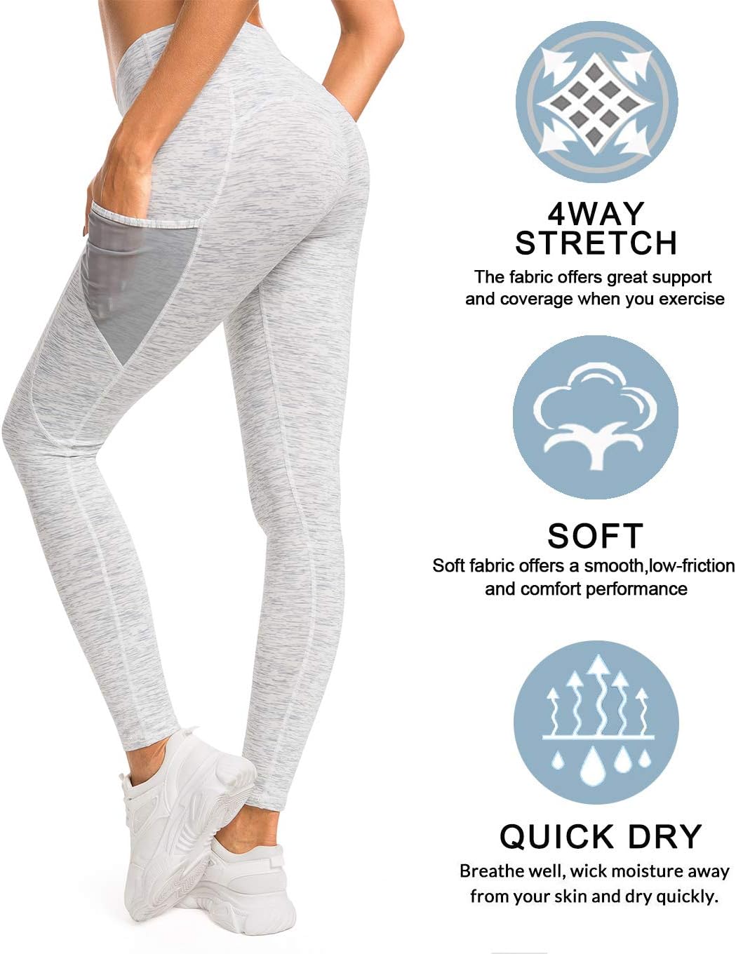 Fleece Lined Leggings Women, High Waisted Thermal Leggings for Women Warm Yoga Leggings for Women Winter 220704 - Image 3