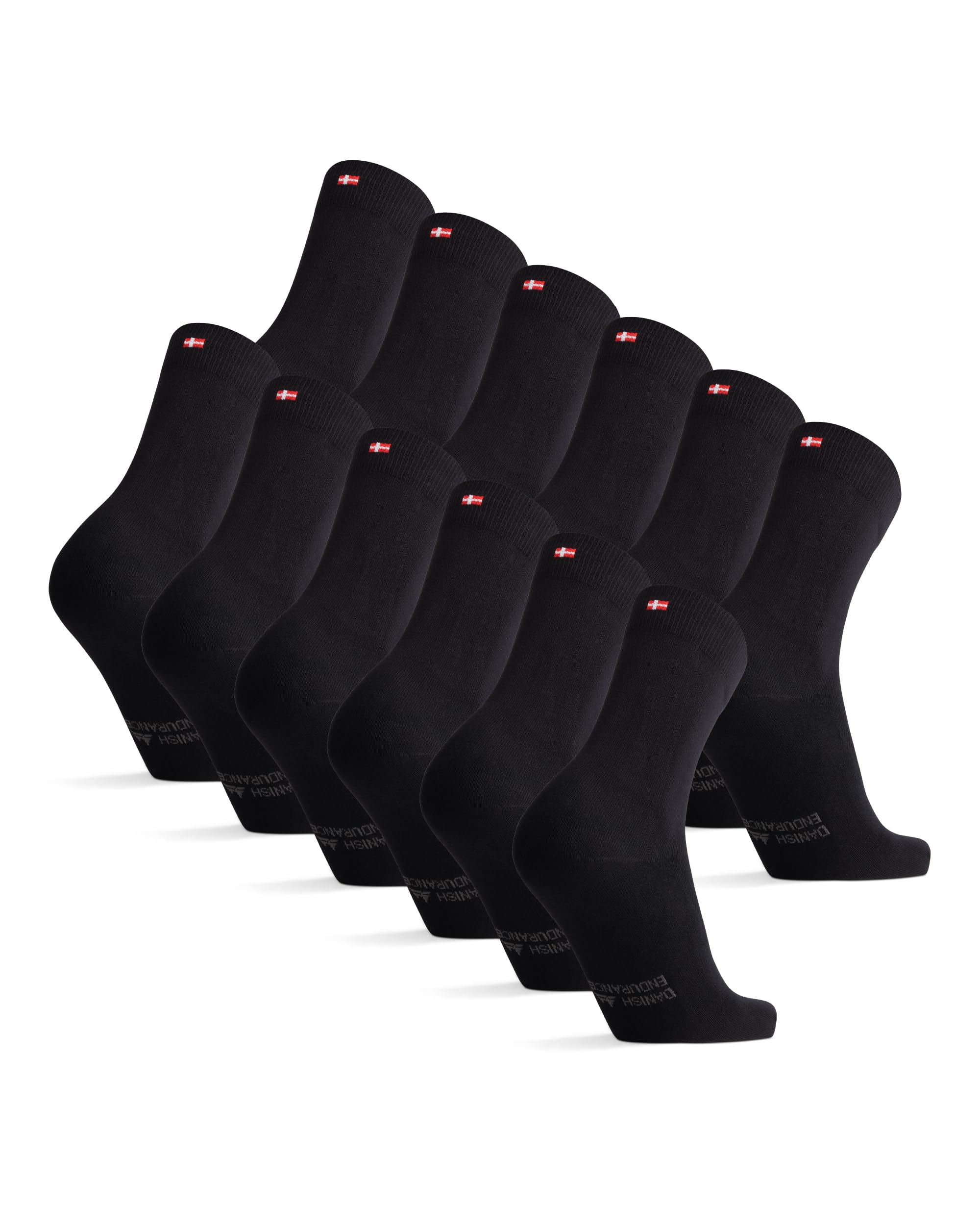 DANISH ENDURANCE Calcetines de Algodón Orgánico, Suaves, Transpirables, Hombre y Mujer, 6 Pack