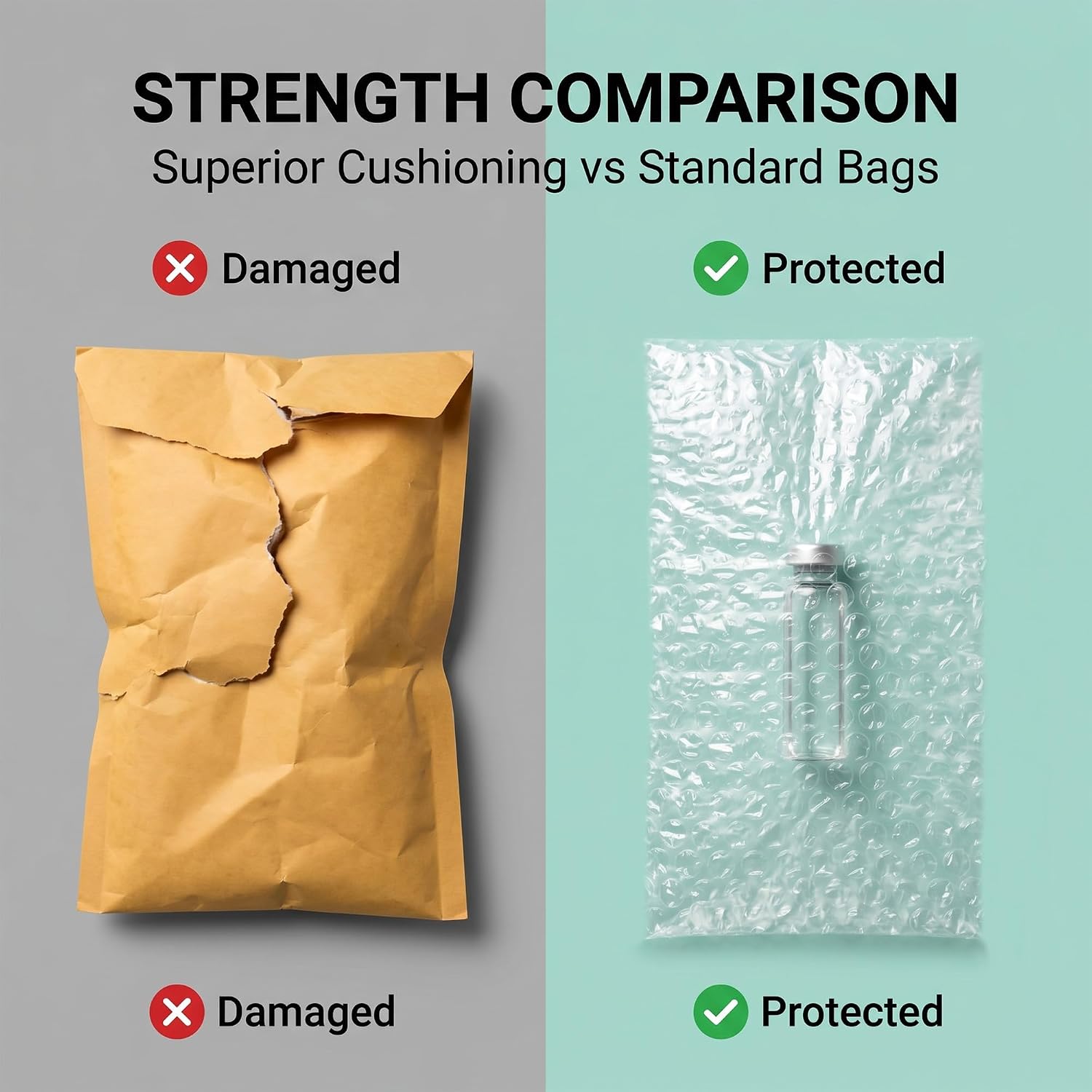 50 Pcs Bubble Pouches Wrap small bag,4 Inch x 8 Inch Clear Bubble Out Bags Protective Bubble Pouch,Double Walled Bubble Cushioning Bags for Moving, Shipping and Packing