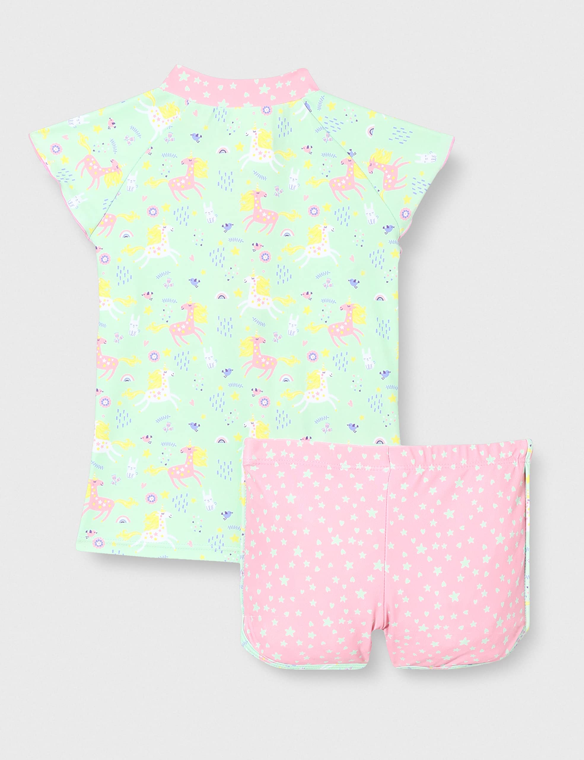 Playshoes Dwuczęściowy zestaw kąpielowy dla dzieci, ochrona przed promieniowaniem UV, strój kąpielowy, jednorożec, 110-116