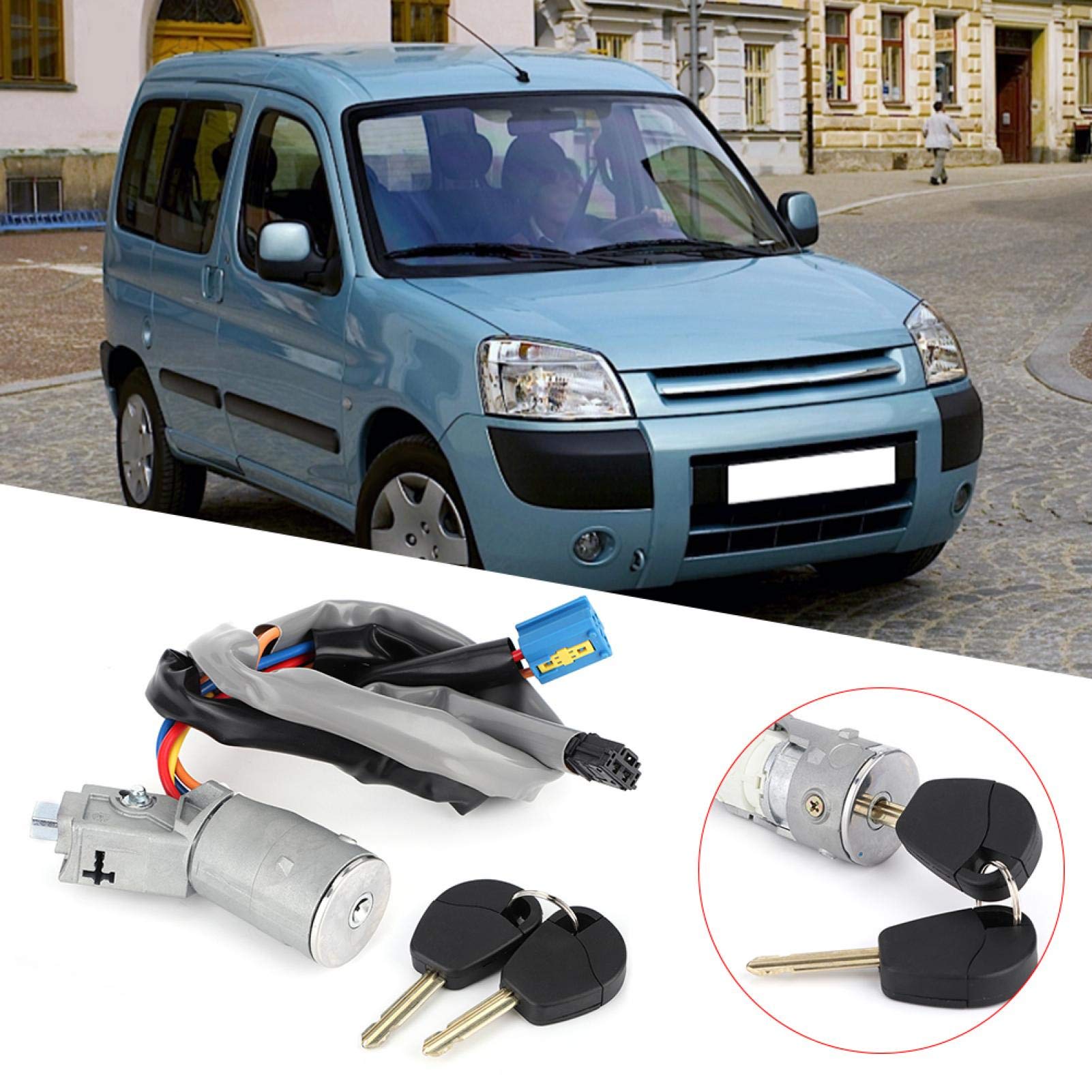 Interruptor de encendido, Interruptor De Bloqueo De Encendido, con 2 llaves 4162.CF para Citroen Berlingo