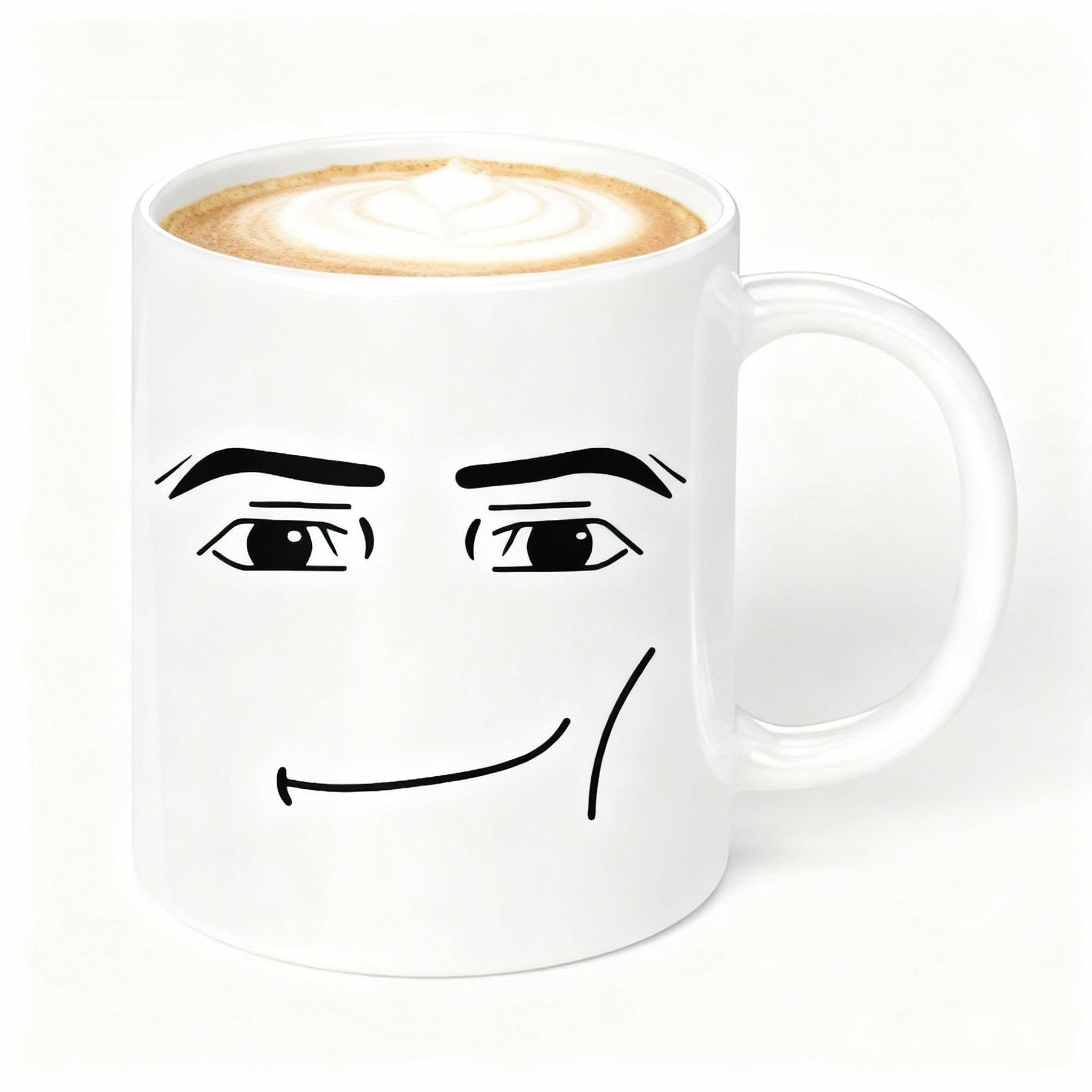 VUFVOID Ceramic Coffee Mug Face Funny Mug Anniversary Birthday Christmas Gifts Tea Cup, 11 Oz (MAN FACE)