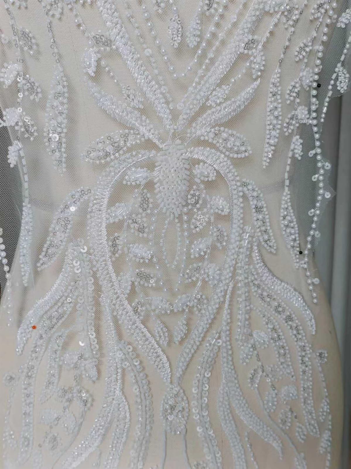 blue dress for baby girl Beaded and Sequin Wedding Dress Long Sleeves – loveangeldress main image 0