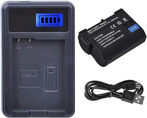 Cargador de batería y LCD USB para Nikon EN-EL15, EN-EL15a, EN-EL15b, batería recargable de iones de litio