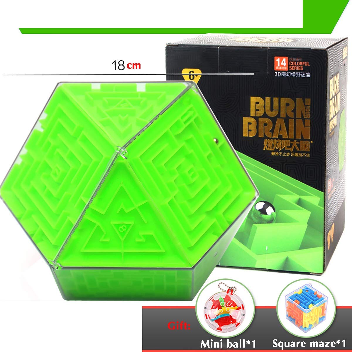 Amazon.co.jp: 迷宮おもちゃ 四面体3D三次元キューブ迷路ボール子供の