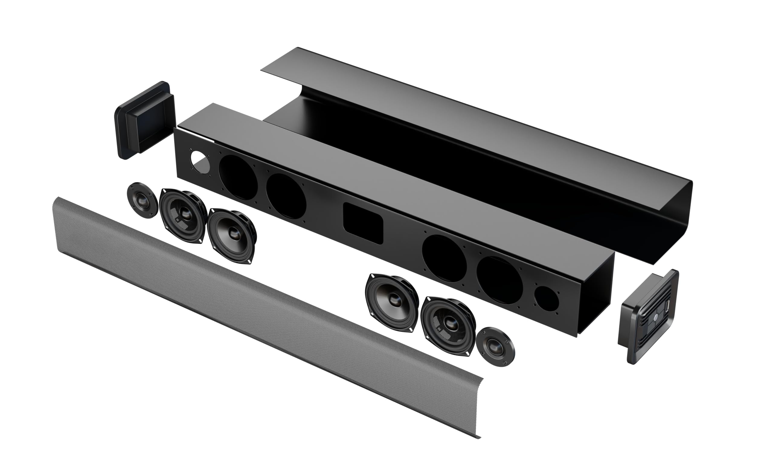 ISEE Karaoke Soundbar for TV with Subwoofer and 2 Wireless Microphones, Built-in Speakers, Karaoke Processor, Surround Stereo Sound System, Easy Setup, for Home