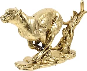 Cheetah Statue Home Decor Leopard Sculpture Resin Sitting Cheetah Figurine Desktop Table Top Ornament Decoration For Home Officegold Or Silver Walkingchampagne Gold P 175386148 - View #14