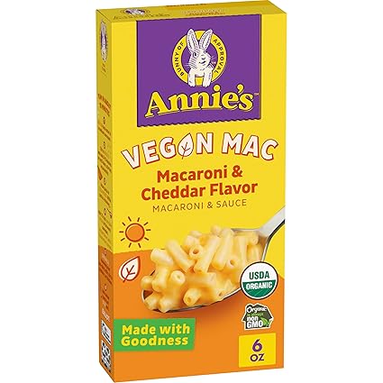 Annie's Vegan Mac and Cheddar Flavor Pasta and