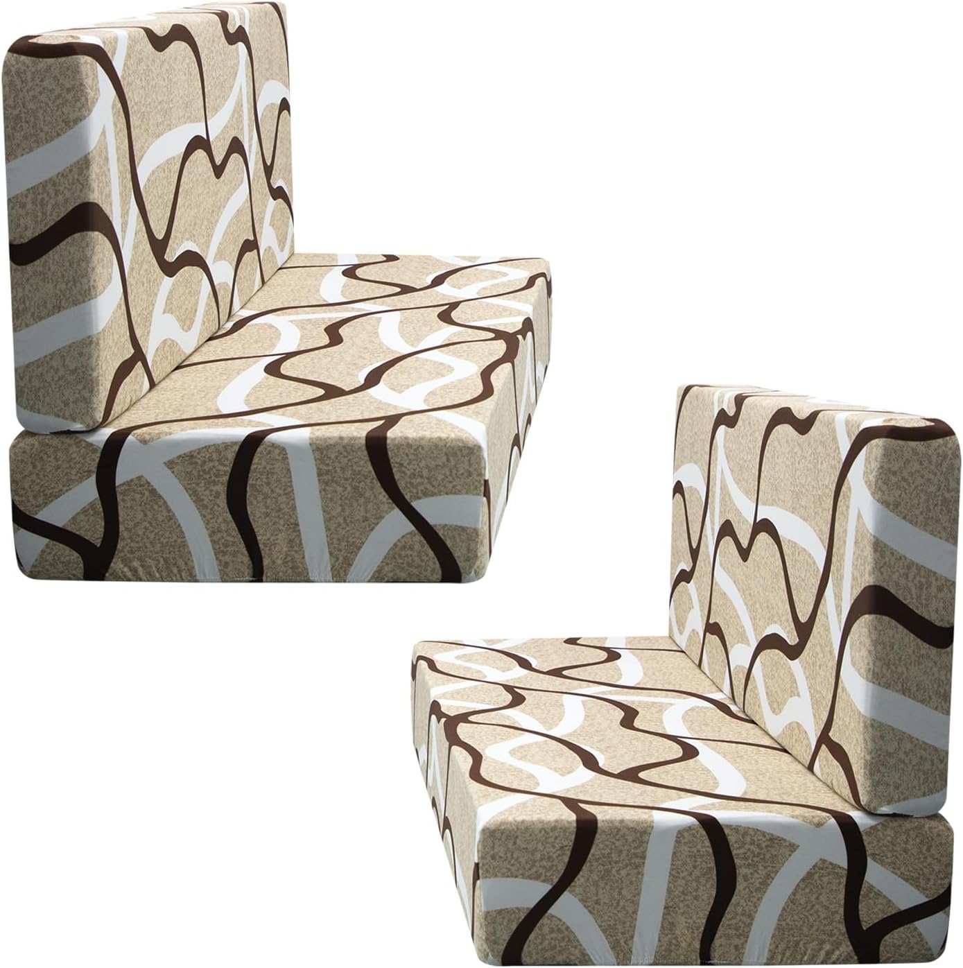 2 Set Elastic Printed RV Dinette Sofa Cushion Covers Stretch Camper Cushion Slipcover Loveseat Sofa Slipcover Furniture Protector for RV Camper Car Bench 2 Backrest Cover 2 Bench Cover,I