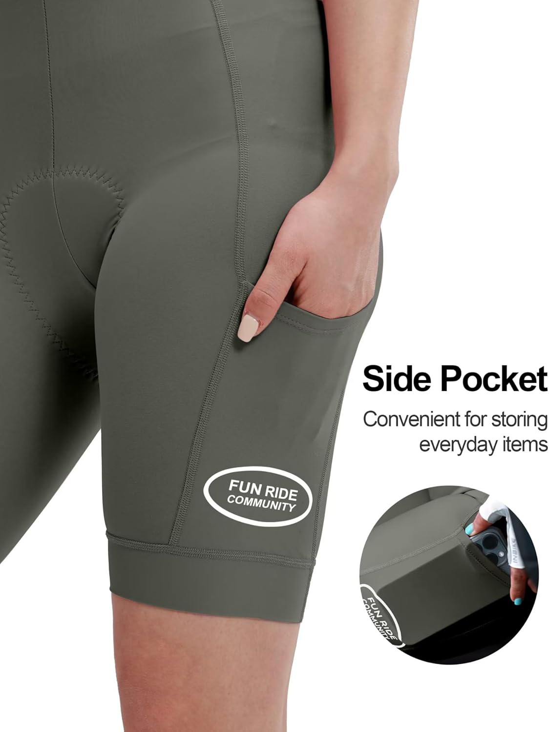 INBIKE Women's Cycling Bib Shorts 4D High Density Sponge Padded Breathable & Reflective Bike Tights with Pockets