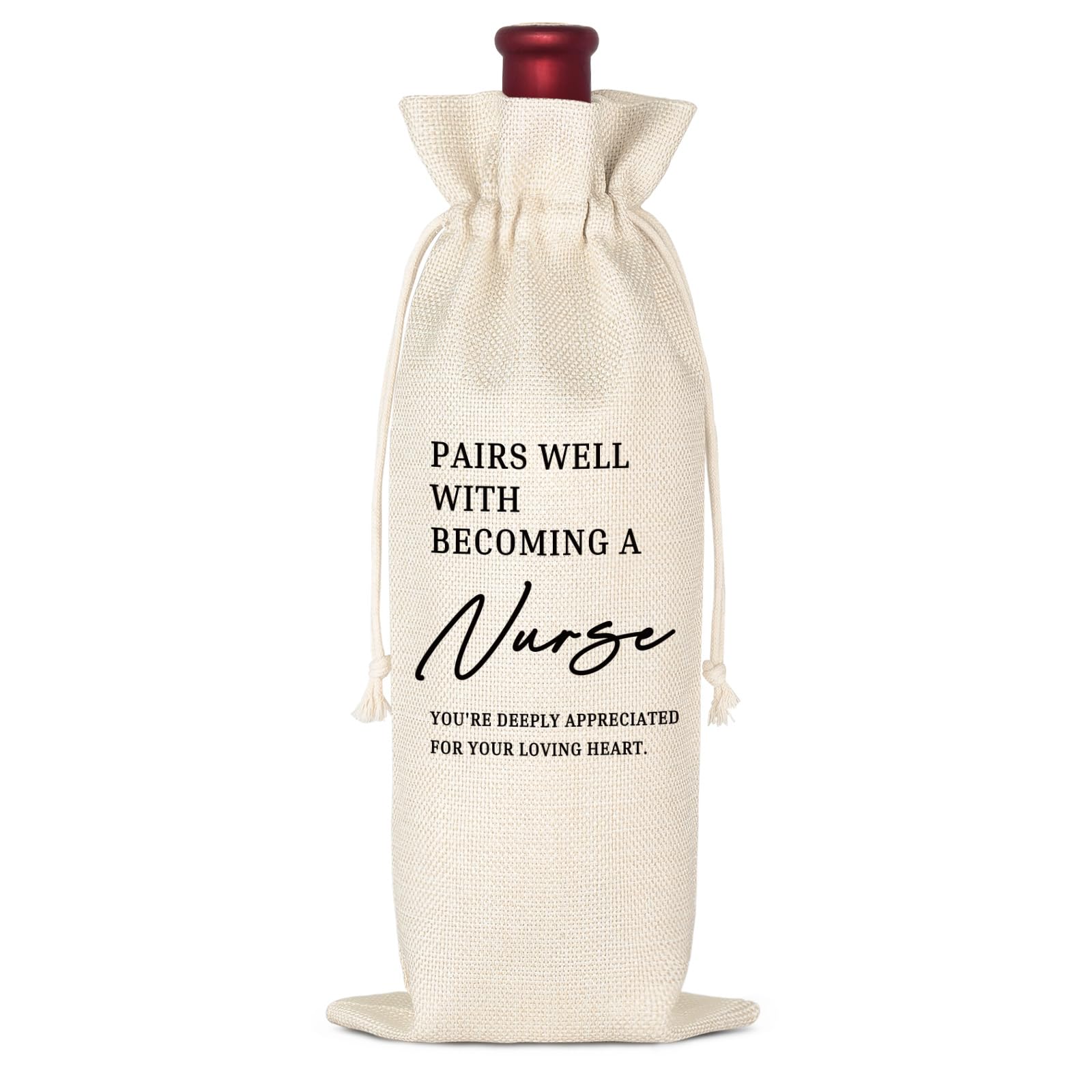Cylitmer Nurse Gifts for Women, Pairs Well with Becoming a Nurse, Wine Bag