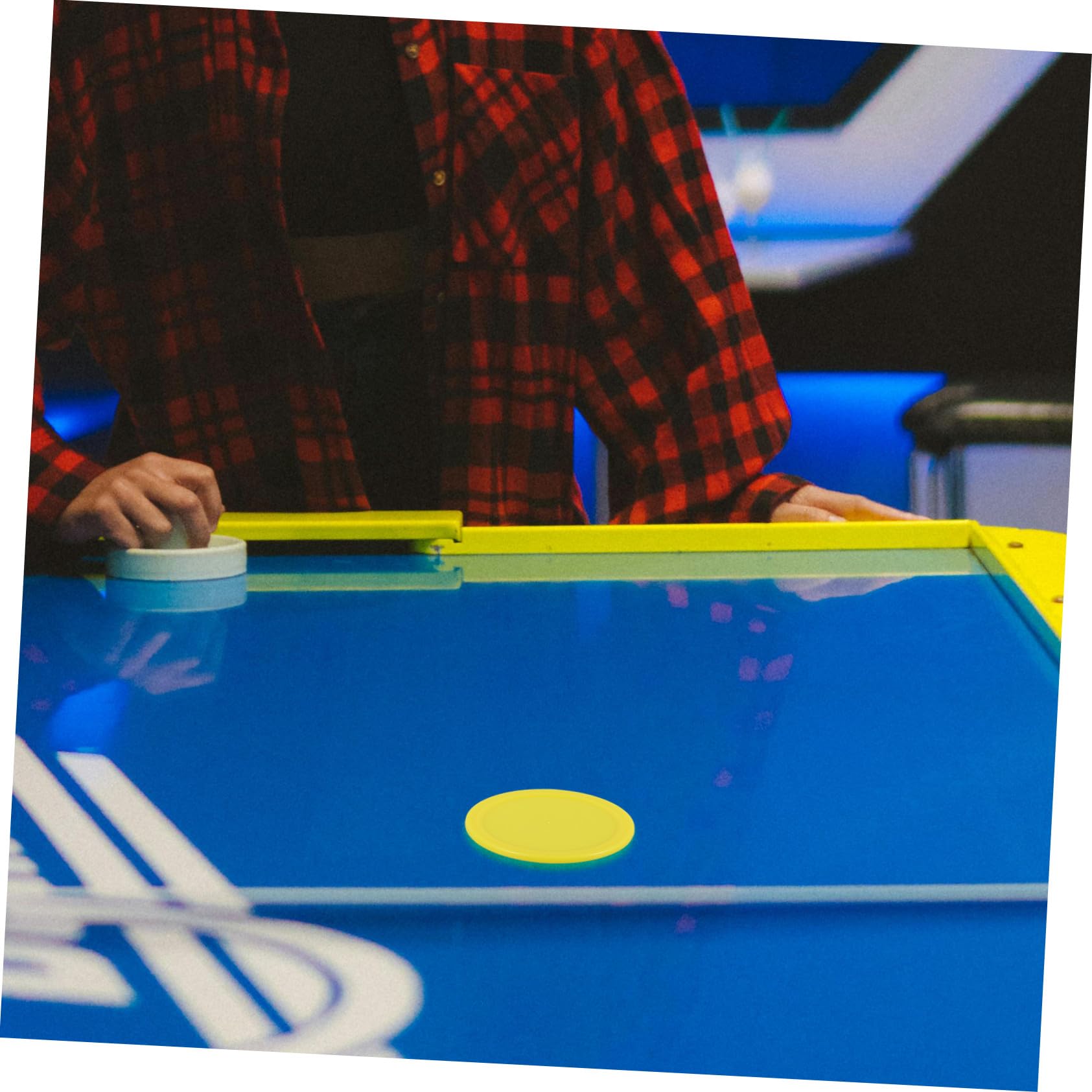 Toyvian 10 Pièces Rondelles Hockey Glace Plastique Jaune Accessoires Remplacement Table Maniabilité