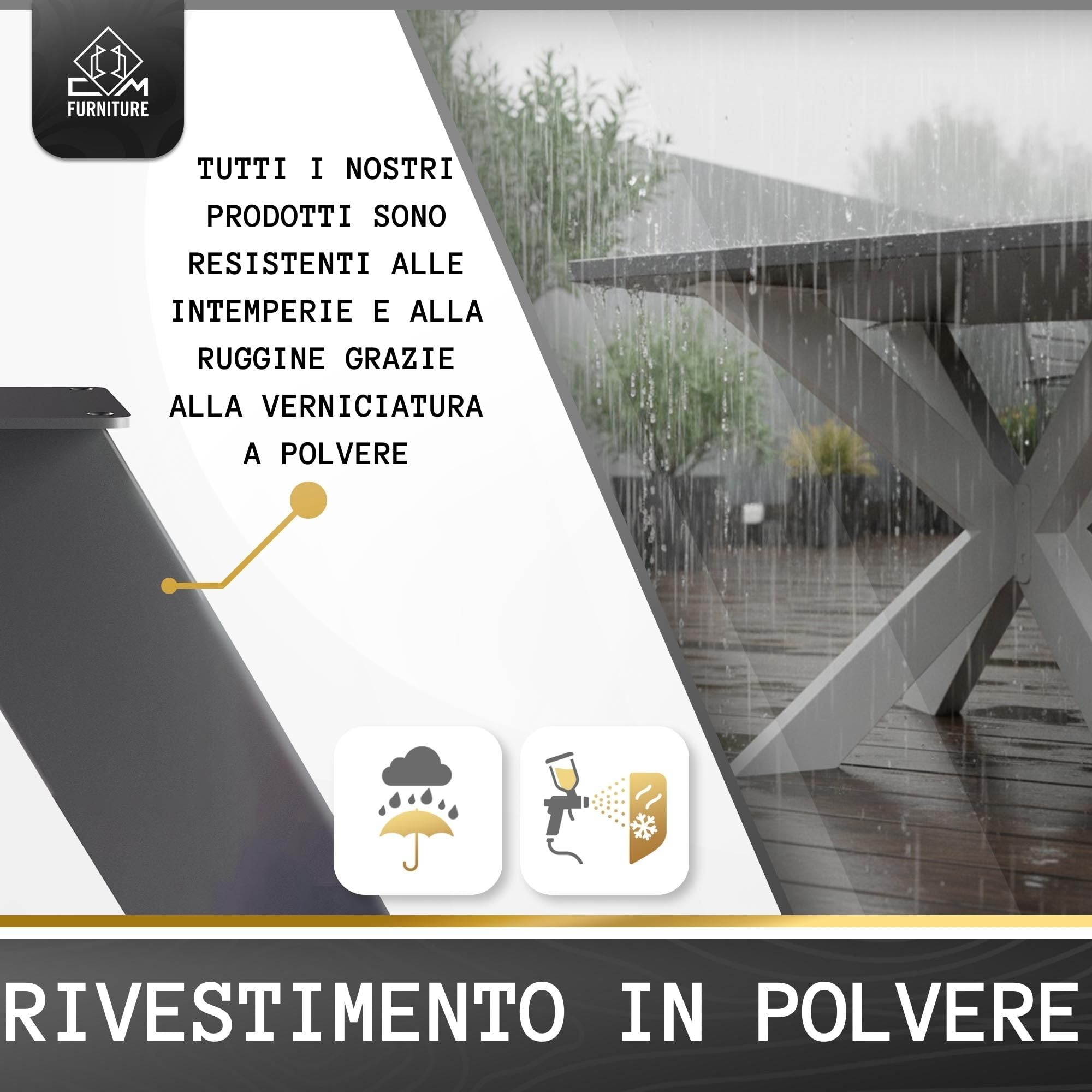Gambe Per Tavolo Antracite Telaio del tavolo Spider altezza 72 cm - Forma A Stella - 70x72x120 cm - Gambe per Mobili DIY, Piedi, Struttura, Piedini per Tavolo da Soggiorno, da Conferenza