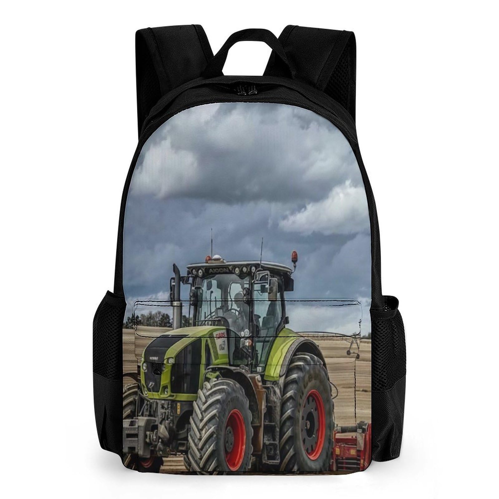 QPIRINMEX Kids Boys Girls Tractor School Backpack Children Primary Schoolbag Book Bag Personality Rucksack Casual Daypack 42x30.5cm