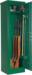 Armadio Per Fucili 5 Posti - Cassaforte Antifurto 35x30x145 Cm, Acciaio Verniciato Argento - Foto 3
