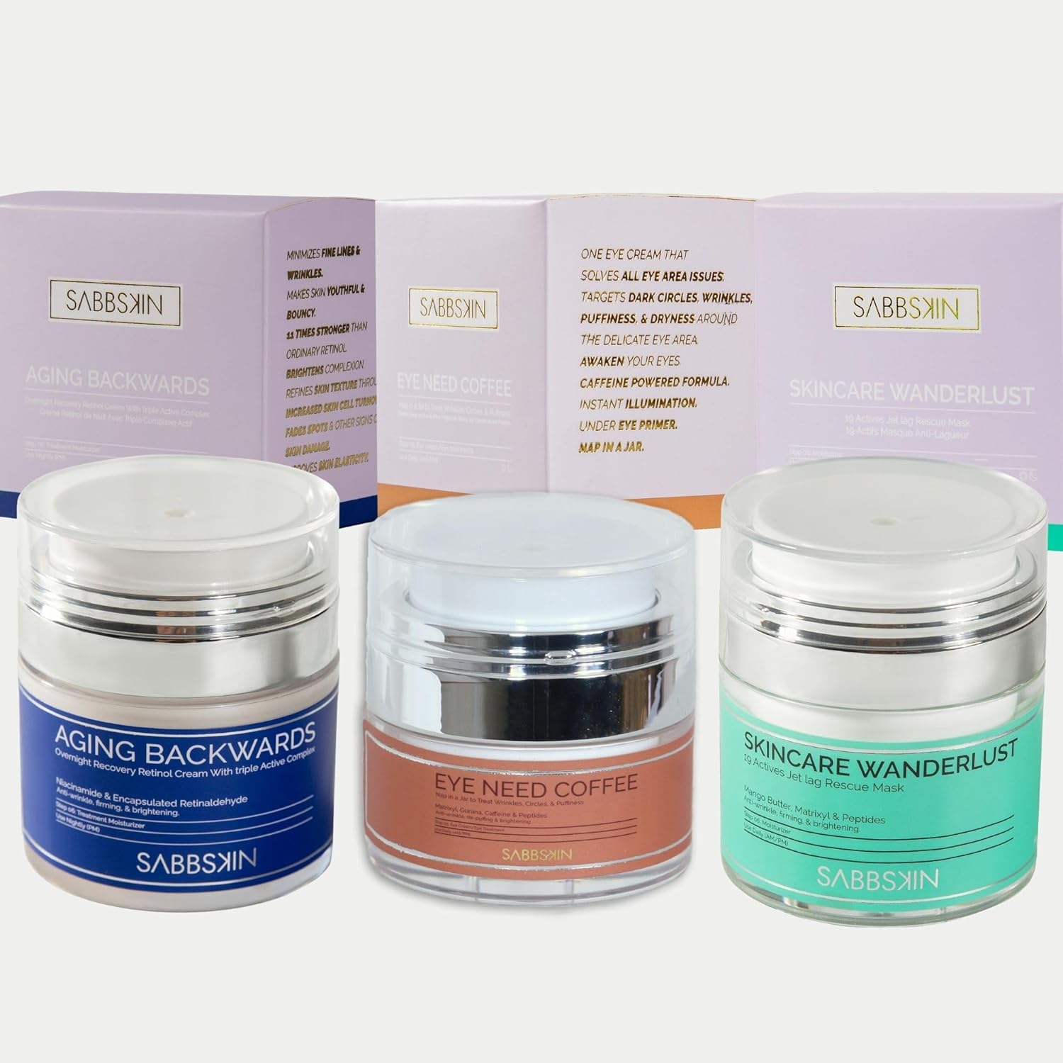 Skinimalist Bundle - 50 ml Day Face Cream for Morning Glow, 15 ml Eye Cream for Magical Eyes, & 50 ml Night Cream for Dreamy Skin