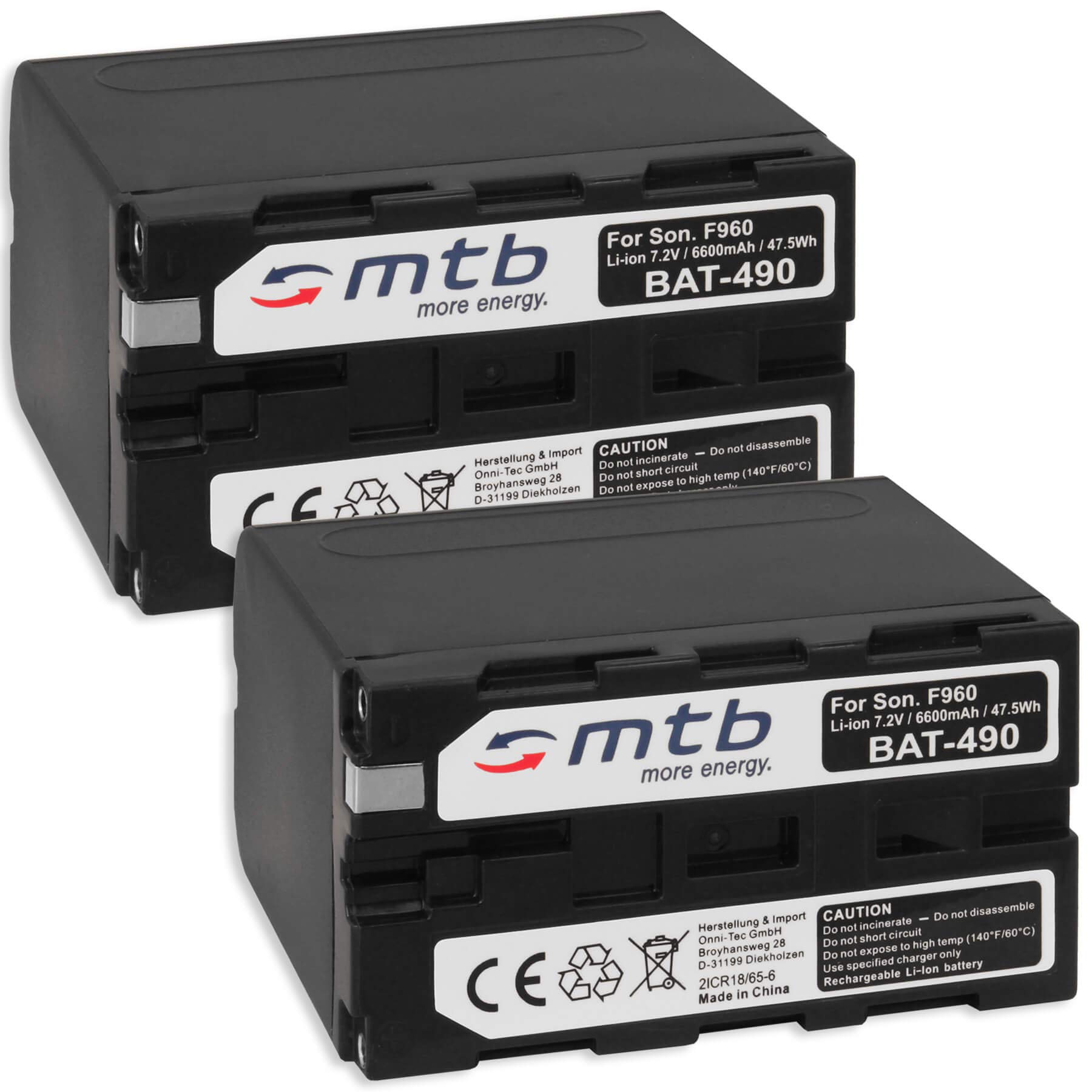 Npf Battery 2X Akku + Dual-Ladegerät NP-F960, F970 Produktbild-Vorschau 7