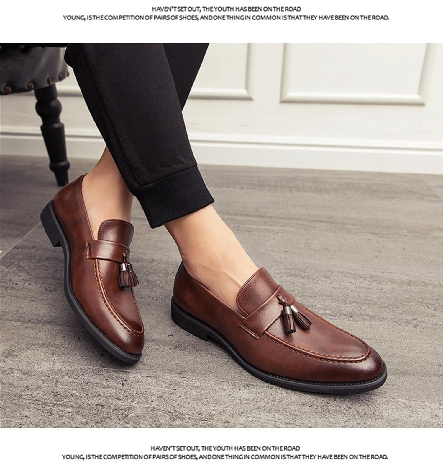 Scarpe Uomo Mocassini Eleganti Affari | Scarpe Uomo Mocassini In Pelle Comodi Senza Lacci Eleganti Da Affari Cerimonia Matrimonio Lavoro Nero
