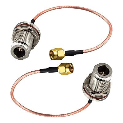 SMA Male to N Female Bulkhead with Waterproof O-Ring RG316 Cable 7.8Inch N to SMA Male Coaxial Adapter Cable 50Ohm Low Loss N Type to SMA Cable for Router Antenna Signal Enhancer Adapter