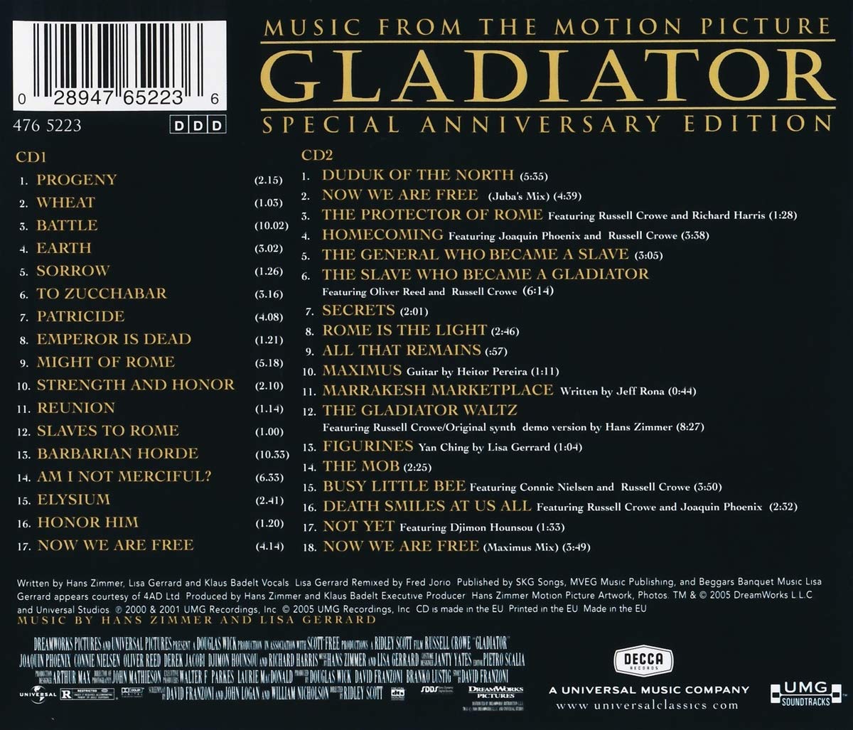 Gladiator Music From The Motion Picture Special Anniversary Edition