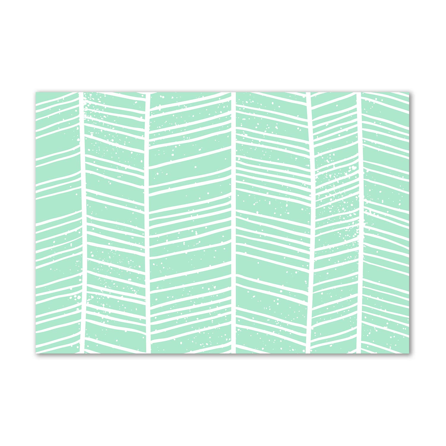 Tableau verre acrylique Tulup motif chevrons verts decoration murale plexiglas salon