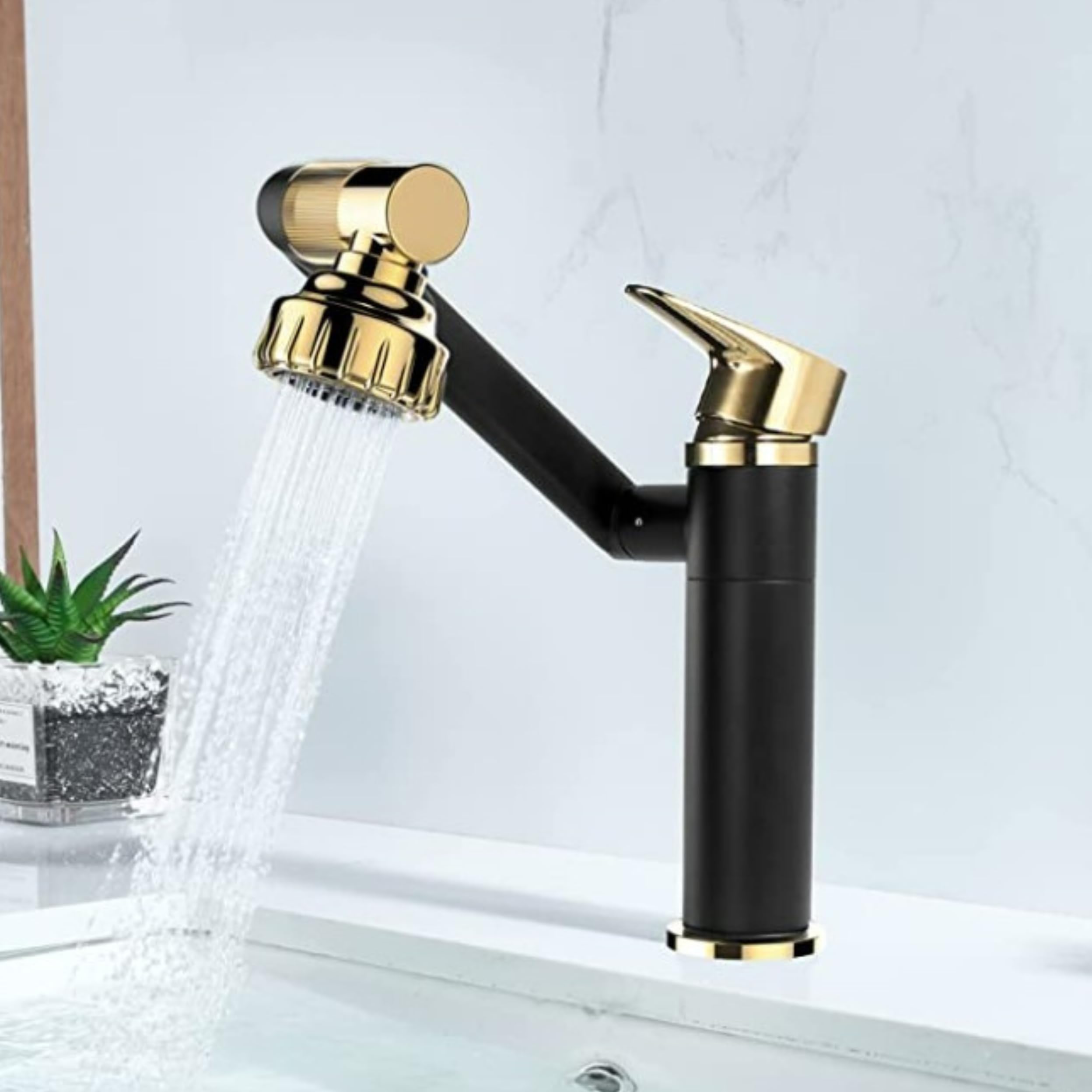 TradeProvider® Kitchen Sink Mixer Tap with 360° Sprayer Faucet, Bar Sink Tub Swivel Spout - Image 4
