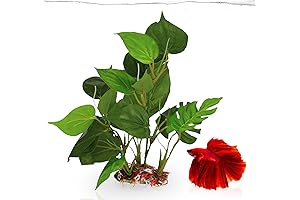 SunGrow 10-Inch Fake Plants for Fish Tanks