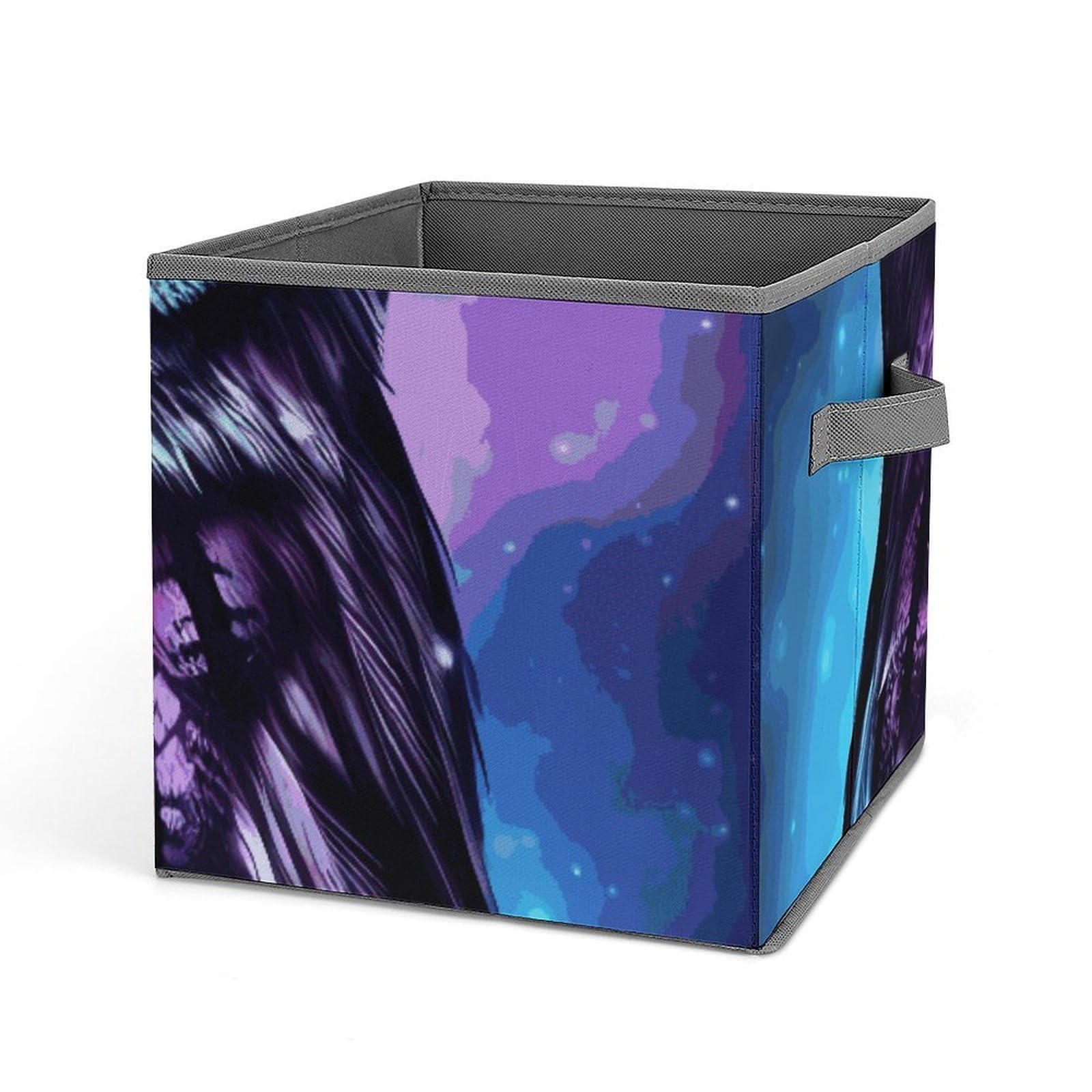 Khauerbc Style Purple Owl Fabric Bins With Double Handles.storage Basket Is Cube Collapsible Organizers.square Baskets For Organization, Closet, Shelves, Offices, Toys.