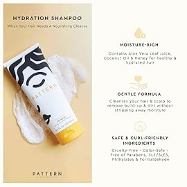 PATTERN Beauty by Tracee Ellis Ross Hydration Shampoo w Honey, Aloe Vera, Biotin and Tea Tree Leaf Oil 9.8 fl oz - Rich Moisture for Curly Hair 3a-4c