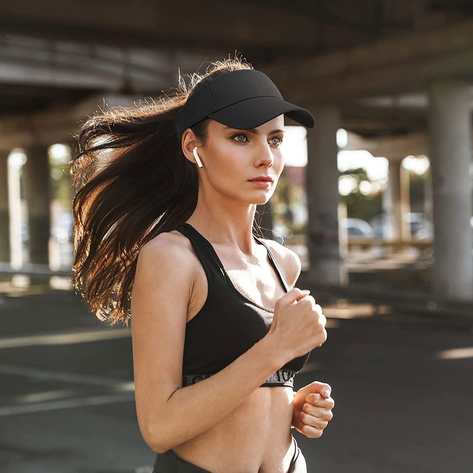Sombreros de sol para hombre y hombre, gorra deportiva de primavera y verano, gorra de sol ajustable de algodón, visera de protección, parte superior vacía para tenis, correr, protección