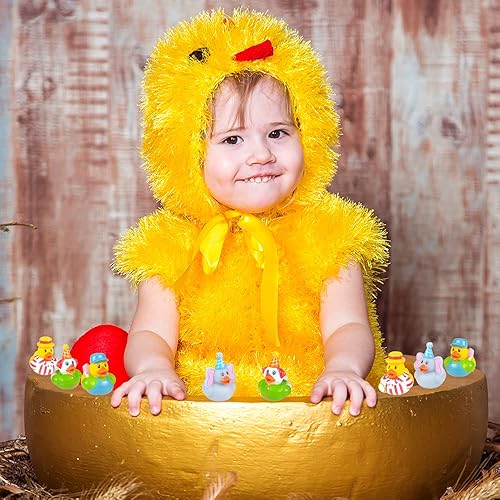 Miniatura 6 de ArtCreativity Patos de goma de carnaval para niños, paquete de 12 lindos juguetes de piscina de pato, divertidos suministros de carnaval, recuerdos