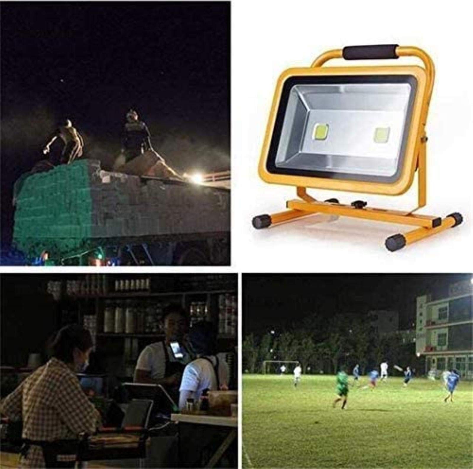 Luce Di Lavoro Luce Di Emergenza Portatile per Esterni Faretto Impermeabile Proiettore a Led Luce Di Proiezibrillante Giardino Paesaggio Illuminaziquadrata Lampistradale 100W
