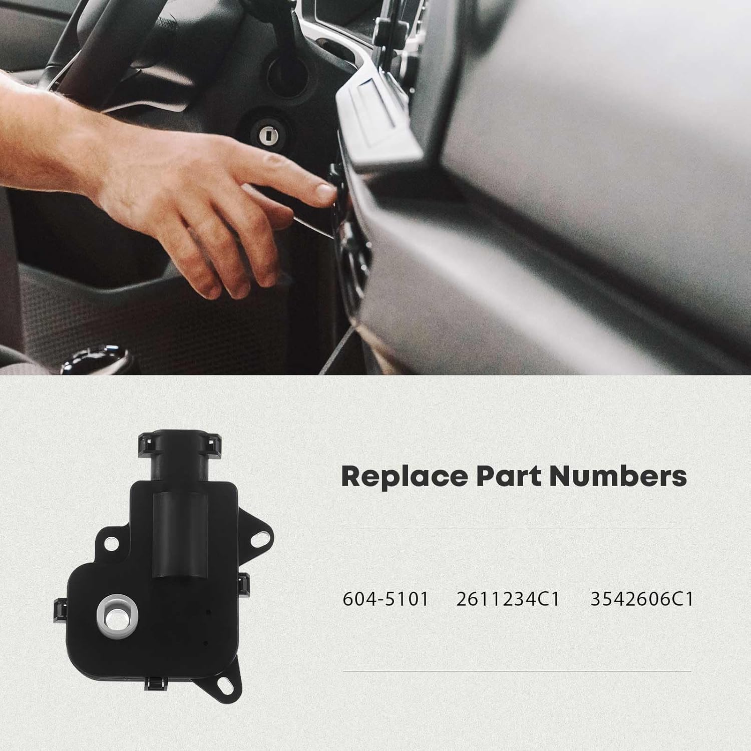 YHTAUTO HVAC Air Door Actuator Blend Door Levers - Fit International Harvester 4200 4300 4400 7400 7500 7600 8500 8600 SBA ProStar - Main Mode 2 Pins Air Flap Actuator - Replaces# 2611234C1