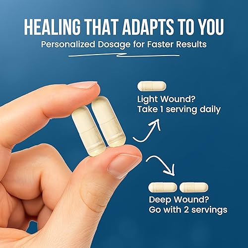 Miniatura 5 de Wound Care Plus Suplemento Complejo de Colágeno  Péptidos de Colágeno Multi-Fuente (Bovino, Marino, Pollo, Cáscara de huevo)  Apoya la salud de la