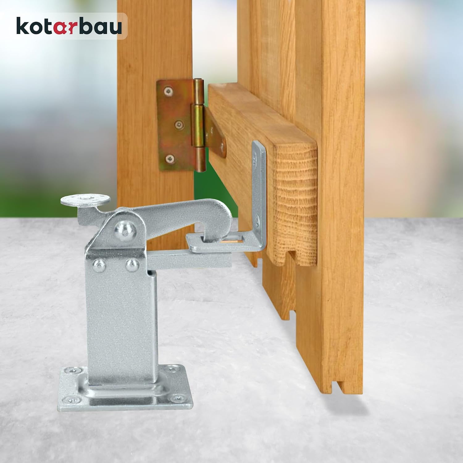 KOTARBAU® Door Stop 97 Floor Mounting Door Stop Silver Door Stop Lock Locking Angle Door Stop Steel Robust Solid 97 mm