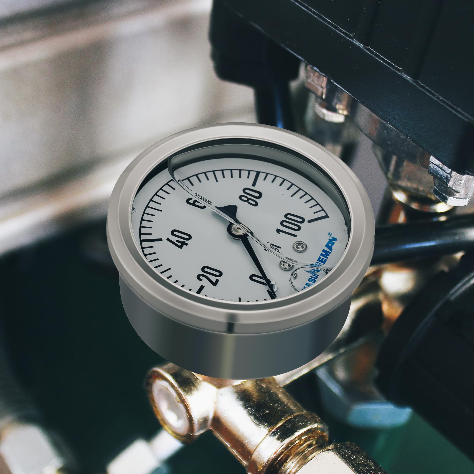 Glycerin Filled Pressure Gauge - 0-100psi -6