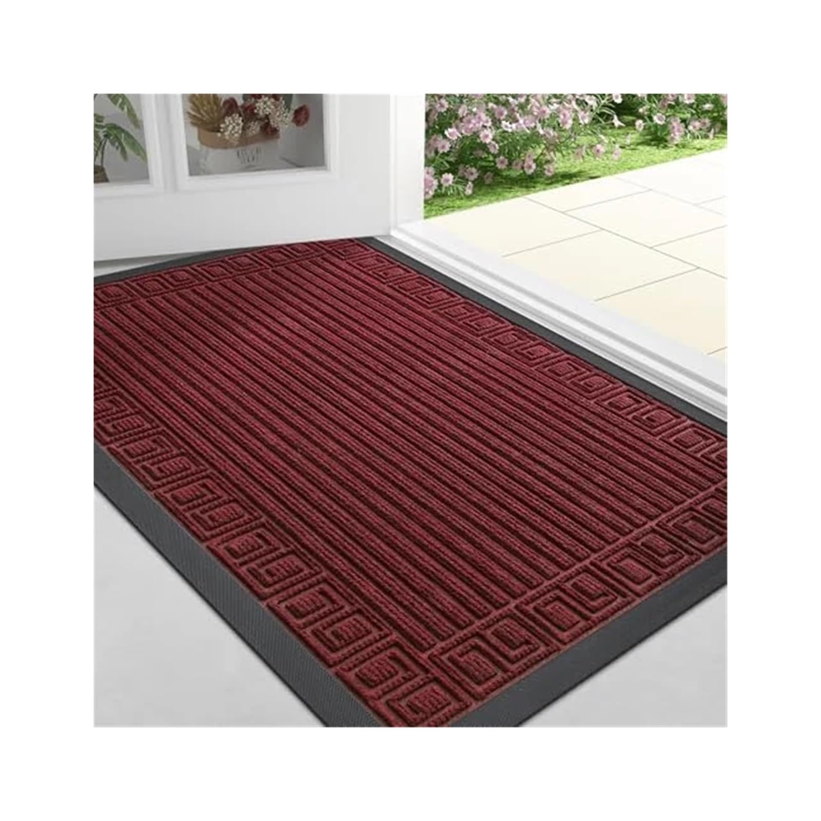 Paillasson cuisine bordeaux 40x60 cm tapis entrée antidérapant discret