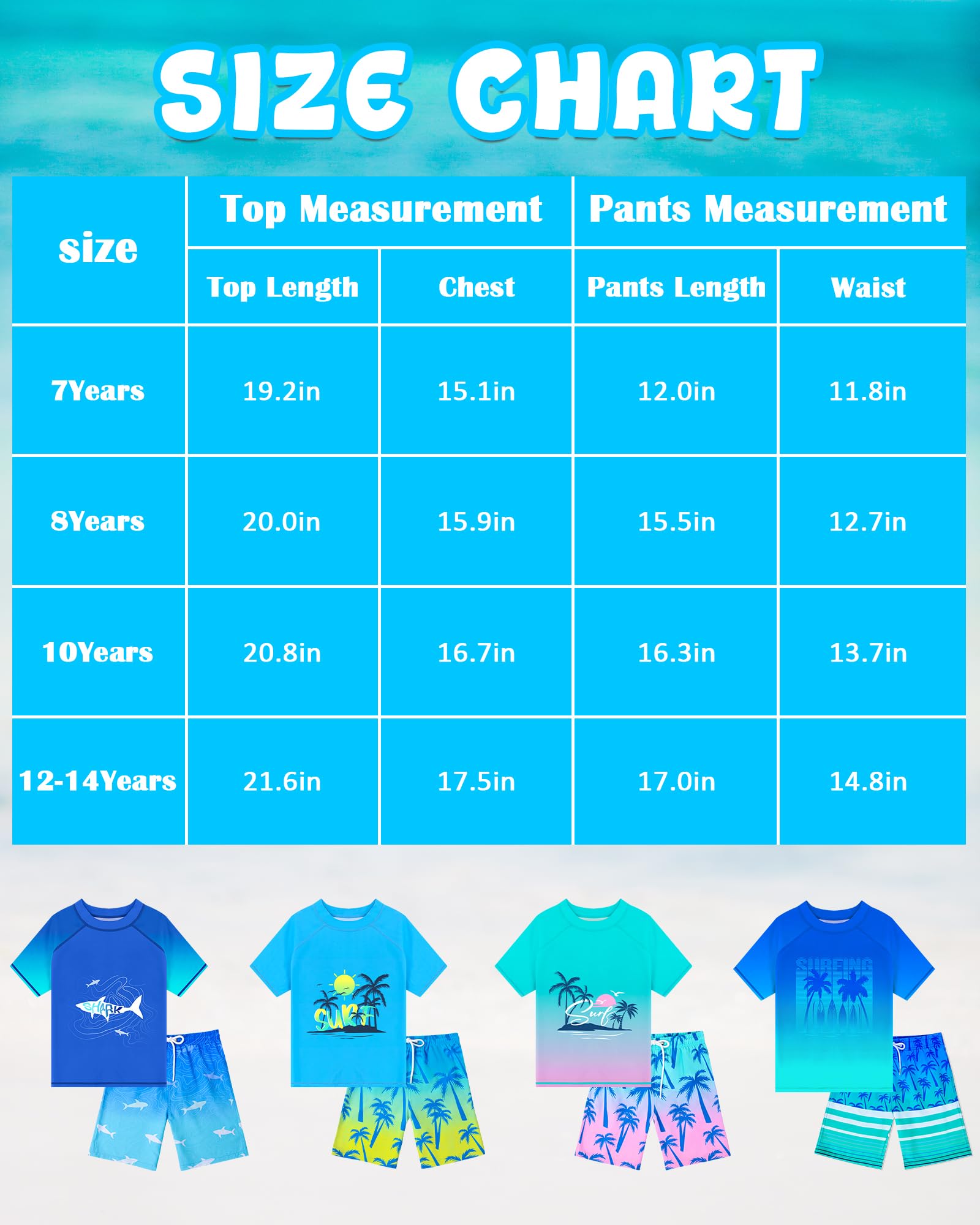 Conjunto de traje de baño de dos piezas para niños con camiseta de protección y traje de baño de manga corta para niños
