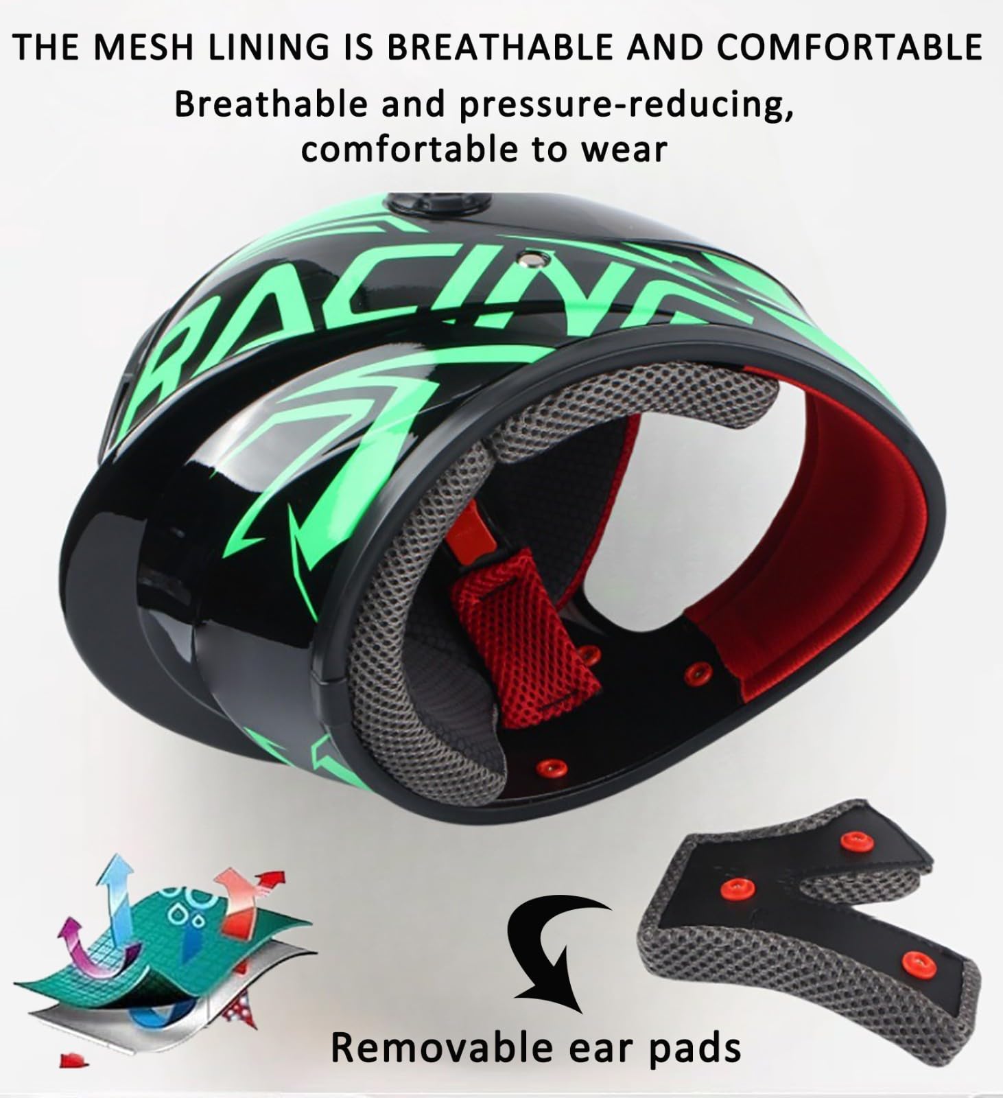 Kask integralny, kask dziecięcy z certyfikatem ECE 2205, kask dla małych dzieci, do rowerów elektrycznych, skuterów, gokartów, motorowerów, dzieci, z rękawiczkami
