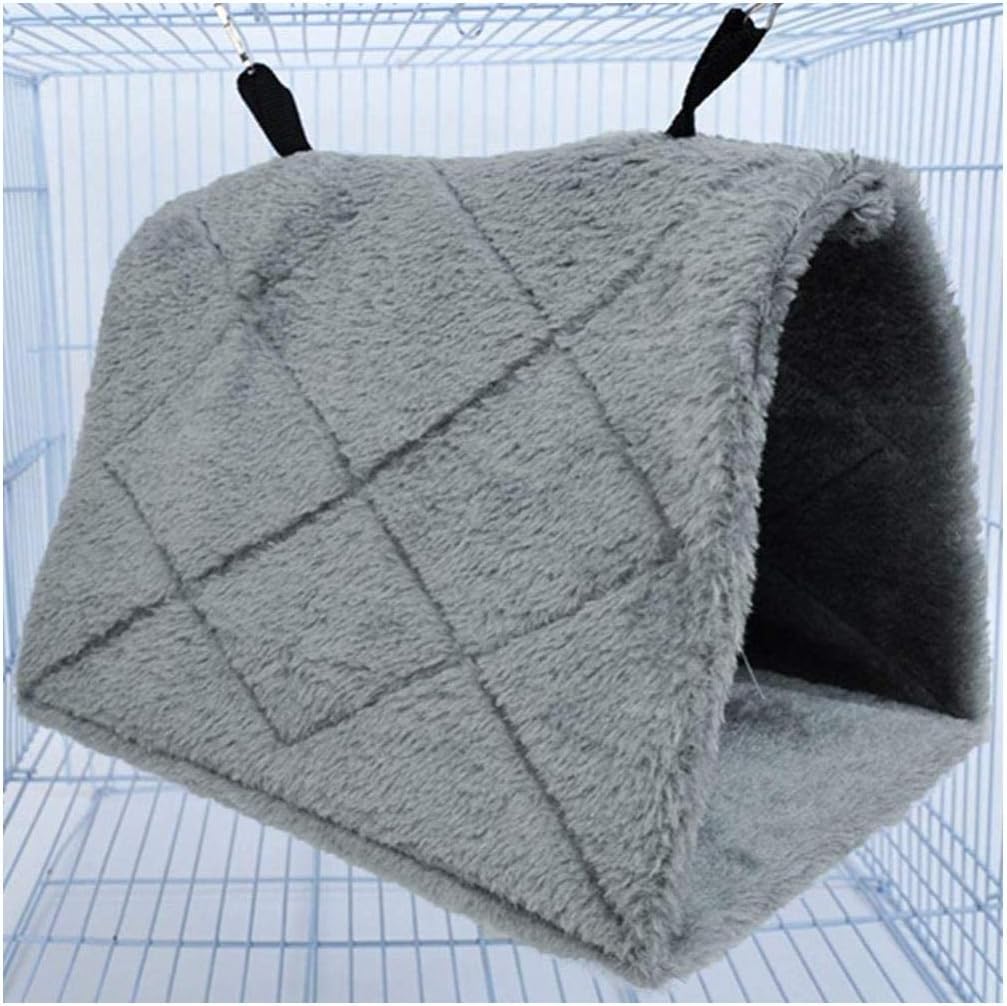 Laipi Hanging Bird Nest, Soft Triangular Hut Hammock Hanging Cave Tent Bed - Pet Supply Birds Cage Toy Warm Bed for…