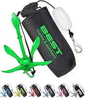 Vista 12 de Mejor marca marina y al aire libre Ancla para kayak, kit de sistema de anclaje de 3.5 libras para kayaks, canoas, tablas de paddle SUP y motos