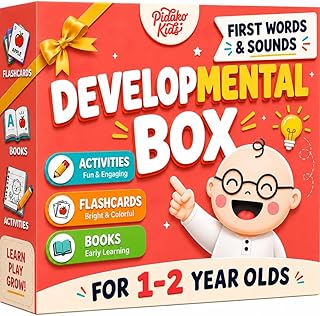 Speech Therapy Materials & Learning Toys for 1-2 Year Old, Preschool Learning Activities with Phonic Baby Flash Cards for 12 to 18 Months, Montessori Toys, First Words & Board Books by Pidoko Kids