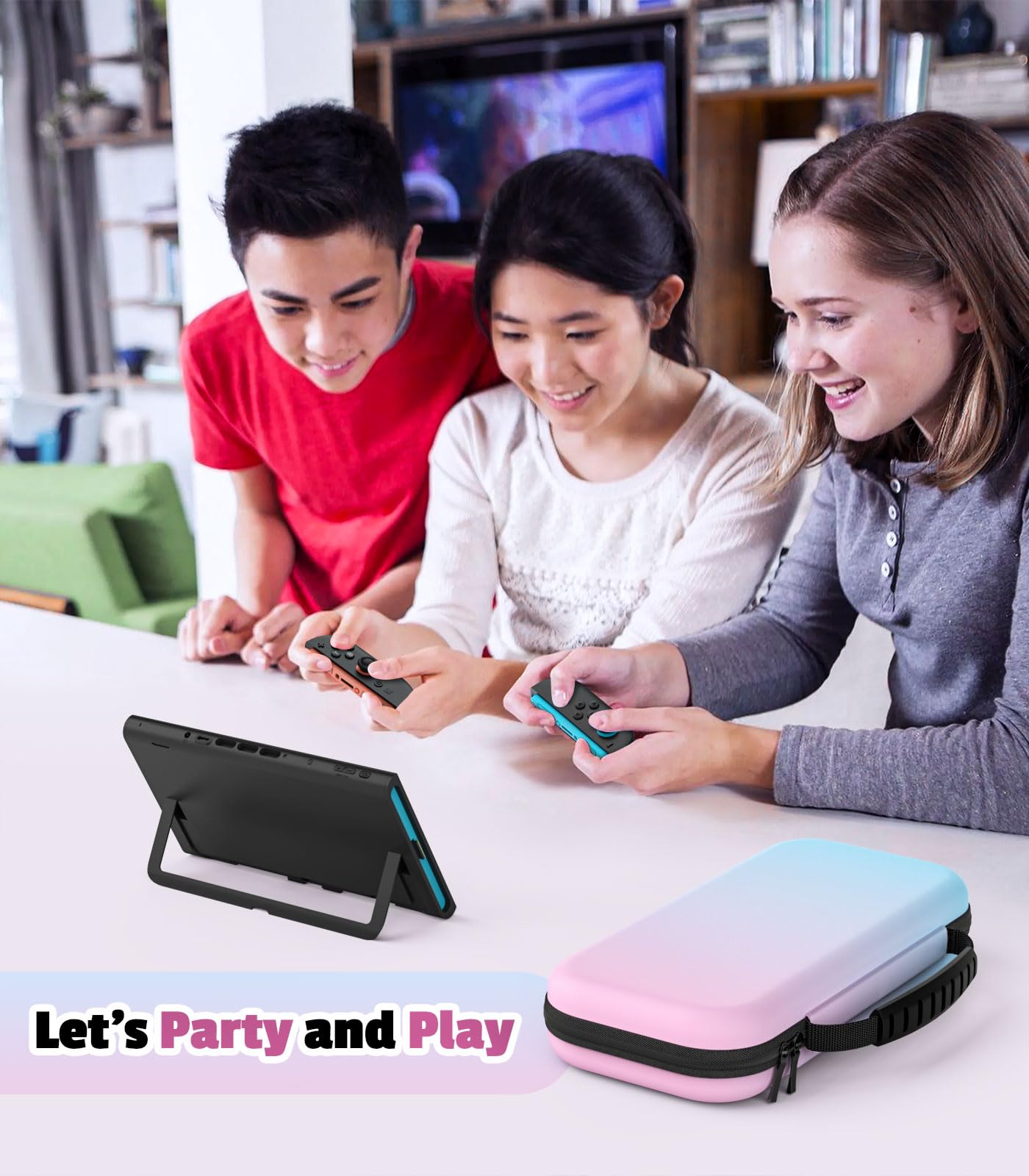 MoKo Custodia per Nintendo Switch 2 2025, Custodia da Viaggio Rigida Protettiva Portatile per Switch 2 Console Accessori, custodia sottile Cover con 10 Slot per Cartucce e Tasche